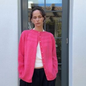 Women's Pink Cardigan Sweater